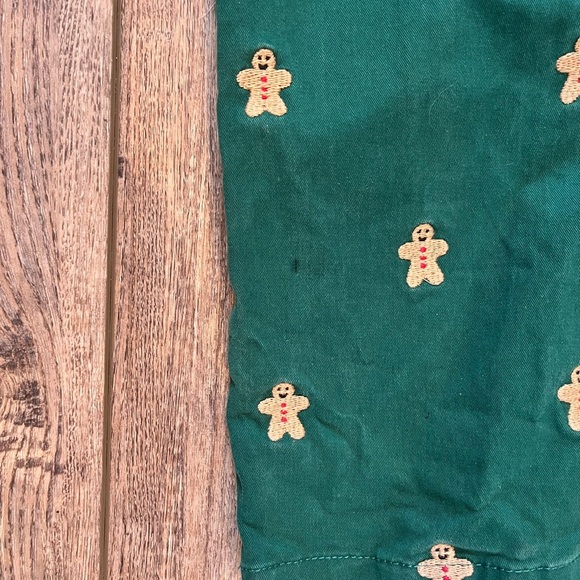Gymboree Boys Schiffli Gingerbread Twill Chino Pants - Christmas Cabin - Green - Picture 5 of 5